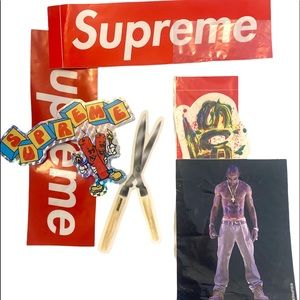 Supreme Stickers and Supreme Bag